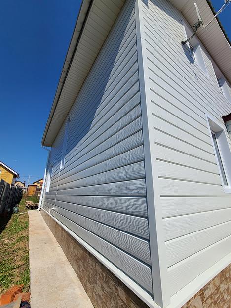 Металлический сайдинг «Евробрус с тиснением» цвет RAL 9002 фото 3