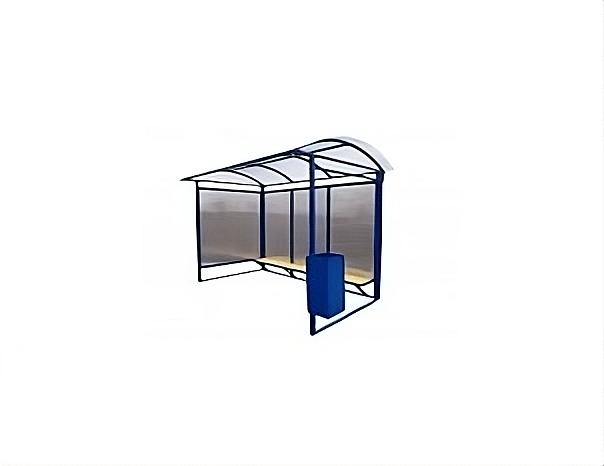 Остановочный павильон Э.707 (ячеистый поликарбонат) фото 1