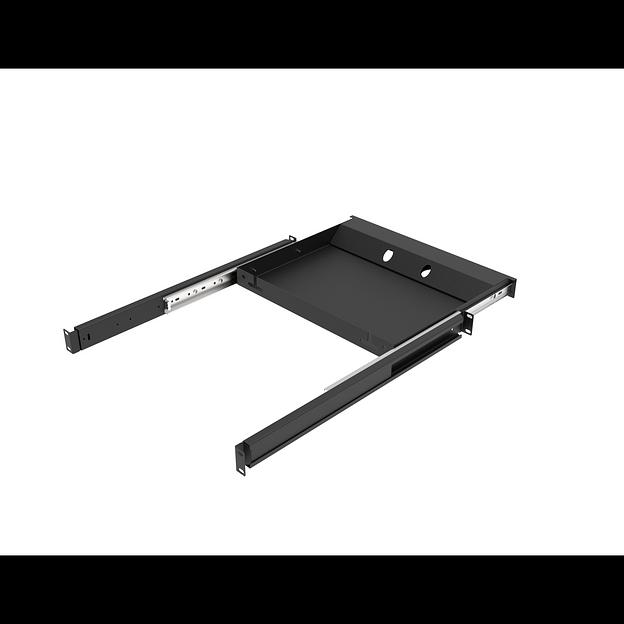 Полка 19" глубиной 550мм для клавиатуры, цвет черный фото 4
