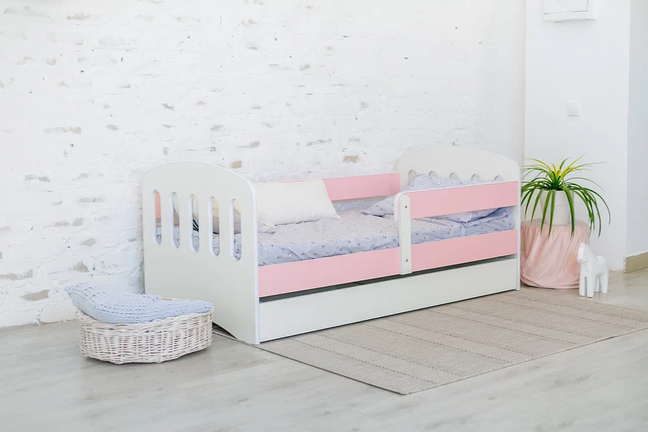 Кровать детская цветная «Малыш» с ящиком фото 1