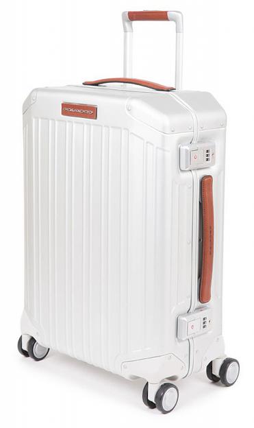 Чемодан Piquadro ALU (BV4425ALU/GRCU) 40x54x20см 37л. 4.3кг. алюминий/кожа натуральная серый/коричневый фото 2