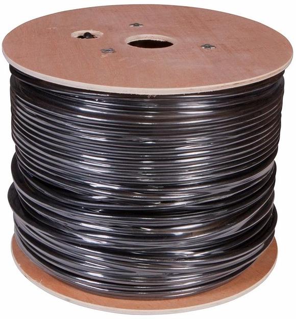 Кабель информационный PROconnect 01-0154 кат.5E F/UTP 4X2X24AWG PE внешний 305м черный фото 1