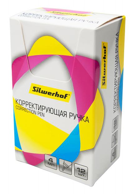 Ручка корректор Silwerhof 443006 шариковый 4мл дисплей картонный фото 3