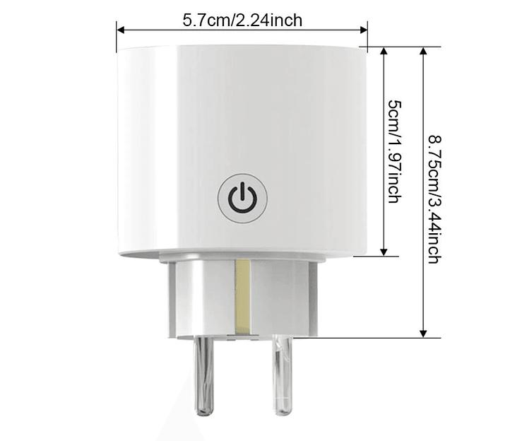 Розетка 1-пост. MOES Smart Socket WK-UEU16-M, Wi-Fi, 250 В, 16А, встраиваемая IP20, шторки + ЗК, белая фото 5