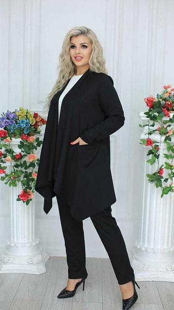 Кардиган однотонный без пуговиц, Опт фото 2