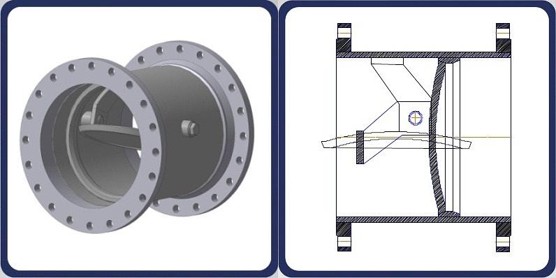 Клапаны обратные поворотные фланцевые 19с49нж, 19лс49нж, 19нж49нж фото 9