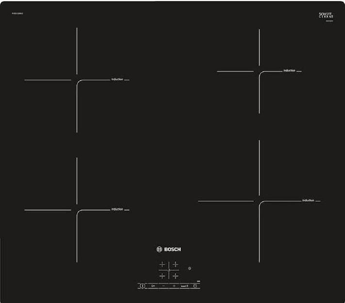 Индукционная варочная поверхность Bosch PUE611BB6E черный фото 1