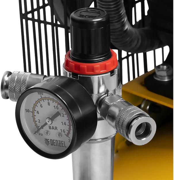 Компрессор поршневой Denzel BCV2300/100 масляный 440л/мин 100л 2300Вт желтый/черный фото 9