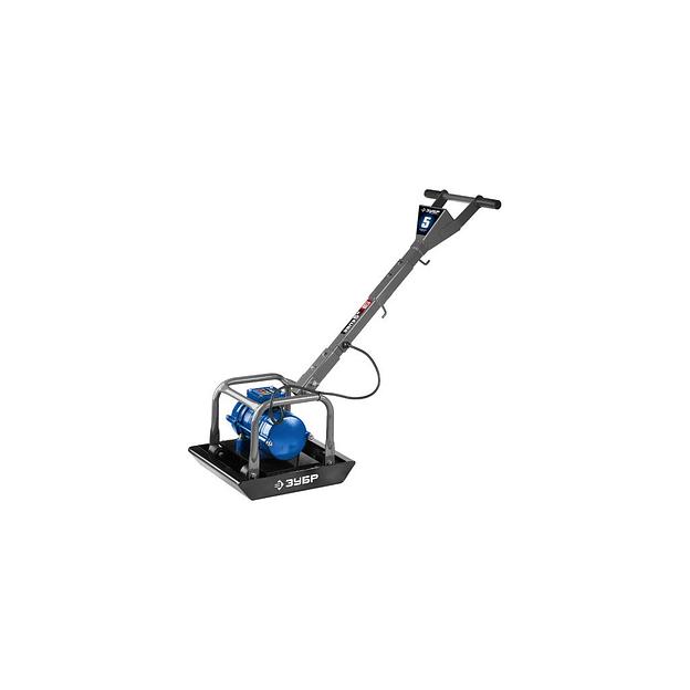 Виброплита Зубр Профессионал ЗВПЭ-5 Г, электрический, 0.75л.с., 550Вт, уплотнение: 200мм, серый фото 1