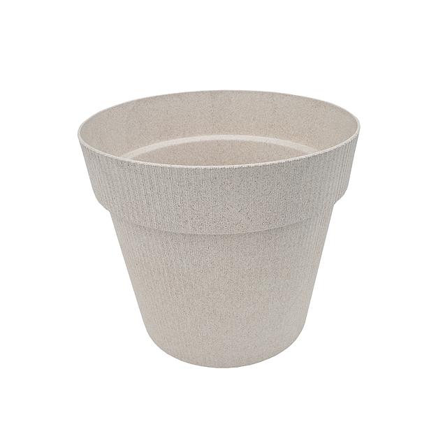Пластиковый горшок со вставкой "Протея Эко", D 18, слоновая кость фото 1