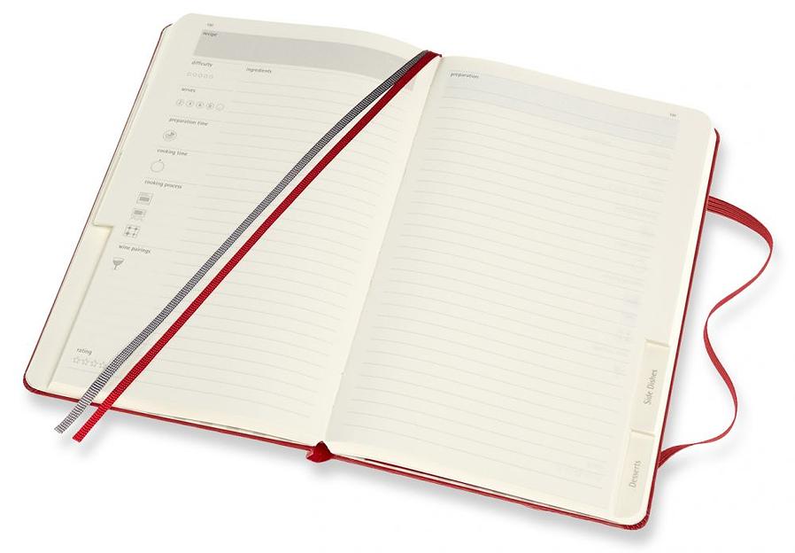 Блокнот Moleskine PASSION RECIPE PASRECP Large 130х210мм 400стр. подар.кор. красный фото 5