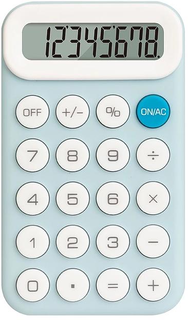 Калькулятор карманный Deli EM10 светло-голубой 8-разр. фото 1