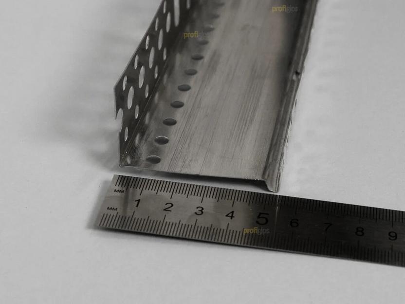 Цокольный опорный профиль алюминиевый 50 мм с перфорацией и капельником, толщина 0,65 мм ProfiGips 2,5 м ОПТ фото 3