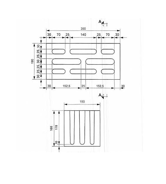 Блок керамзитобетонный стеновой 8-ми щелевой М-50 390×190×188 мм фото 3