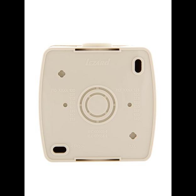 Розетка 1-м ОП Nata 16А IP20 с заземл. керамика крем. LEZARD 710-0300-122 фото 2