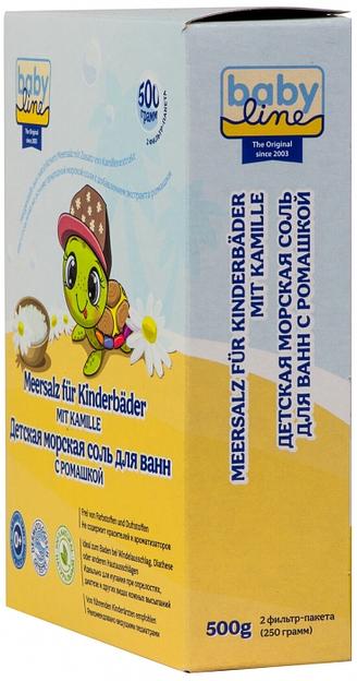 Соль для ванн детская с ромашкой Babyline 500 г ОПТ фото 2
