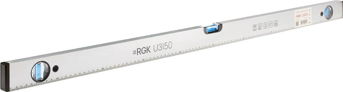 Уровень RGK U3150 пузырьковый 3глаз. магнит. серебристый/черный (752114) фото 1