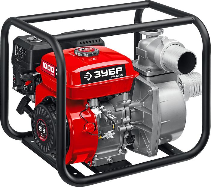 Мотопомпа Зубр МП-1000 1000л/мин для гряз.воды фото 1