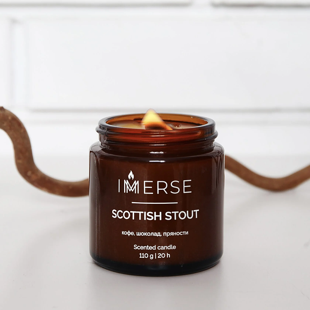 Ароматическая свеча Immerse «Scottish stout» 110 мл ОПТ фото 4