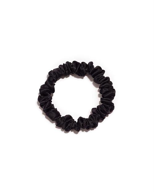 Шёлковая резинка для волос Basic «Black Shine» ОПТ фото 1