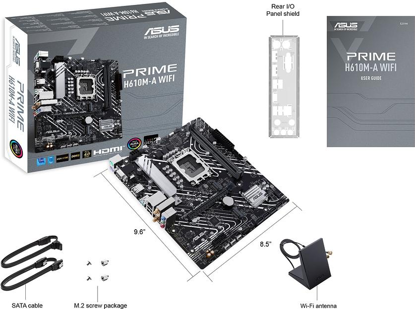 Материнская плата Asus PRIME H610M-A WIFI Soc-1700 Intel H610 2xDDR5 mATX AC`97 8ch(7.1) GbLAN+VGA+HDMI+DP фото 6