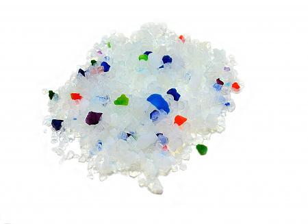 Наполнитель силикагелевый «Чистый котик» колотый с цветными гранулами «Радуга» 1 кг фото 3