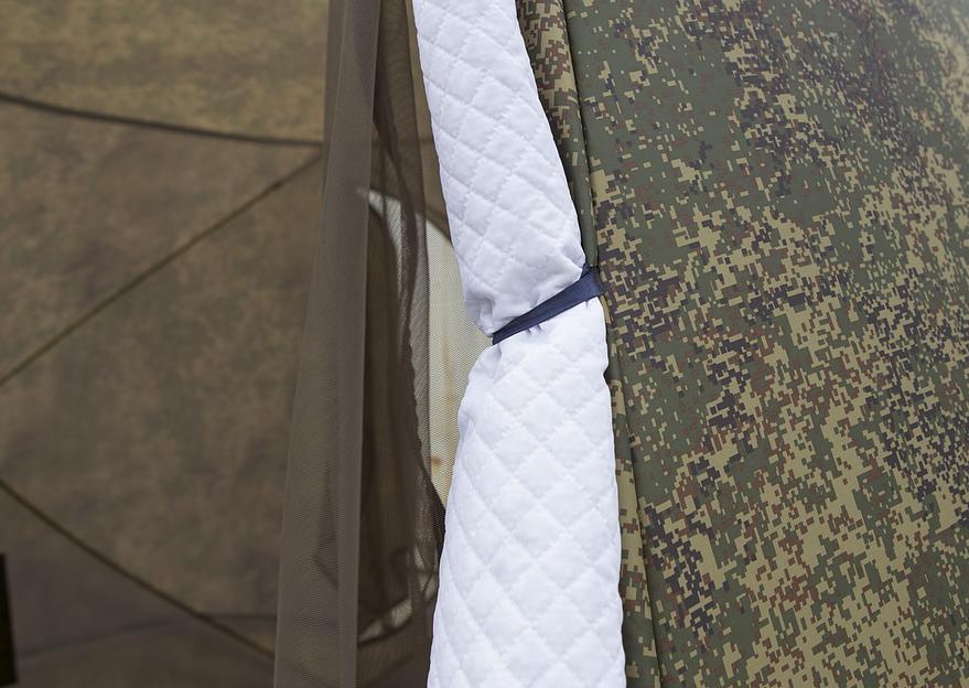 Палатка СТЭК куб 4 КМФ, выход под трубу, 250*250*200 см. фото 7