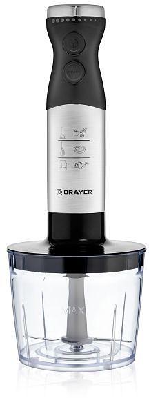 BRAYER 1244BR Блендер погружной 800 Вт, черный/серый фото 2