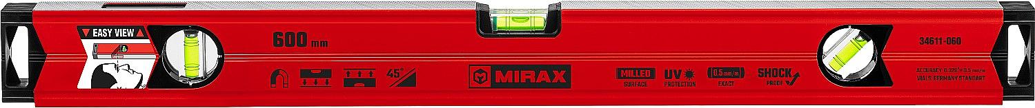 MIRAX 600 мм, с зеркальным глазком, магнитный уровень (34611-060) фото 1