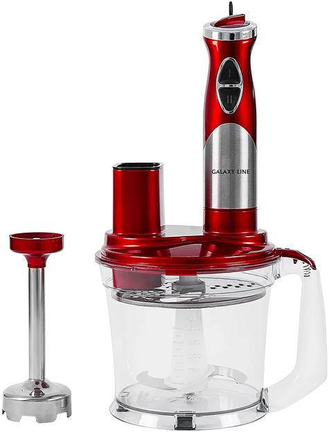Блендер погружной Galaxy Line GL 2106 1000Вт красный/серебристый фото 1