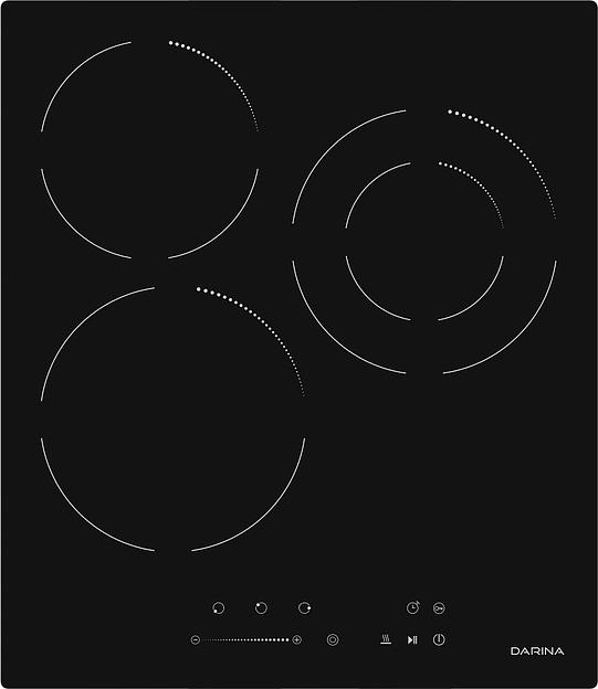 Варочная поверхность Darina 6Р Е 3324 B черный фото 1