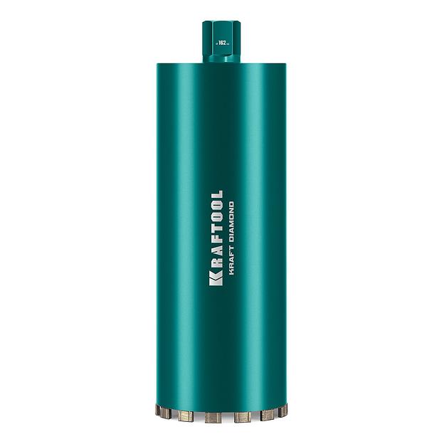 KRAFTOOL DIAMOND 162 мм (450 мм, 1 1/4″, лазерная сварка, сухое сверление с микроударом), алмазная коронка по железобетону (29825-162) фото 1