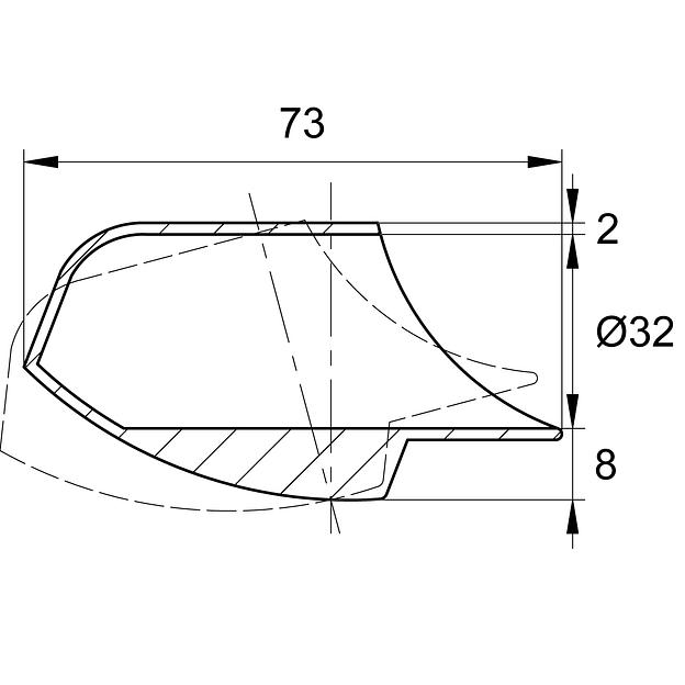 Угловой пластиковый наконечник для труб диаметром 32 мм Опт фото 1