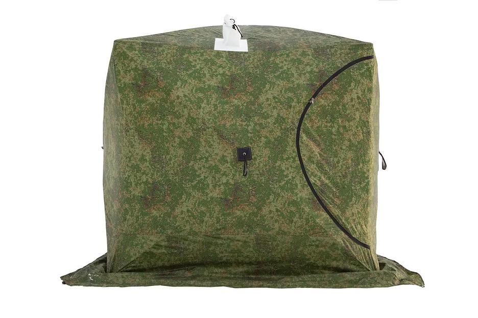 Палатка СТЭК куб 4 Дубль КМФ, 440*220*205 см, выход под трубу фото 4