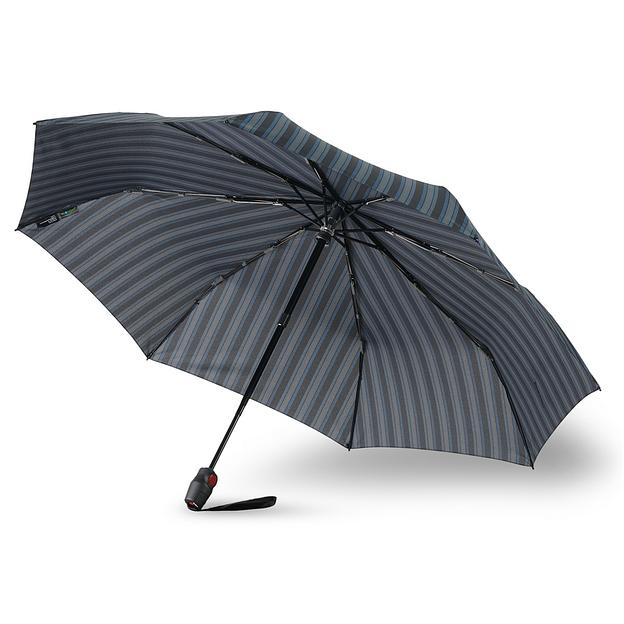 Зонт Knirps автомат T.201 Medium Duomatic 2LINE UP BLACK ECOREPEL 95 3201 8499 фото 3