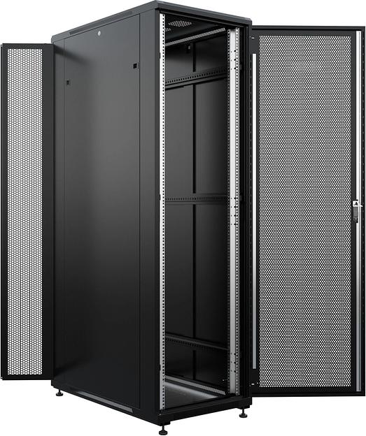 Шкаф серверный NTSS Премиум (NTSS-R42U60120PD/PDD-BL) напольный 42U 600x1200мм пер.дв.перфор. металл 900кг серый 150кг фото 2