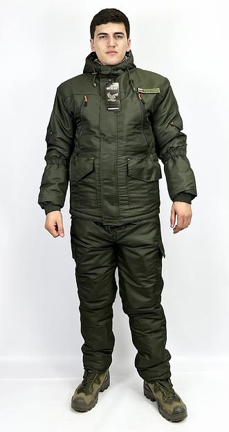 Костюм камуфляжный зимний, хаки, ткань «Кошачий глаз», опт фото 1