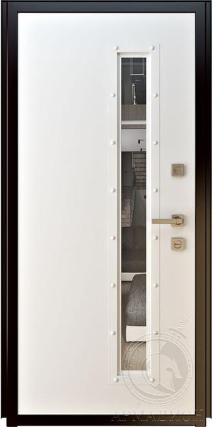 Уличная металлическая термодверь «Армада» с окном фото 2