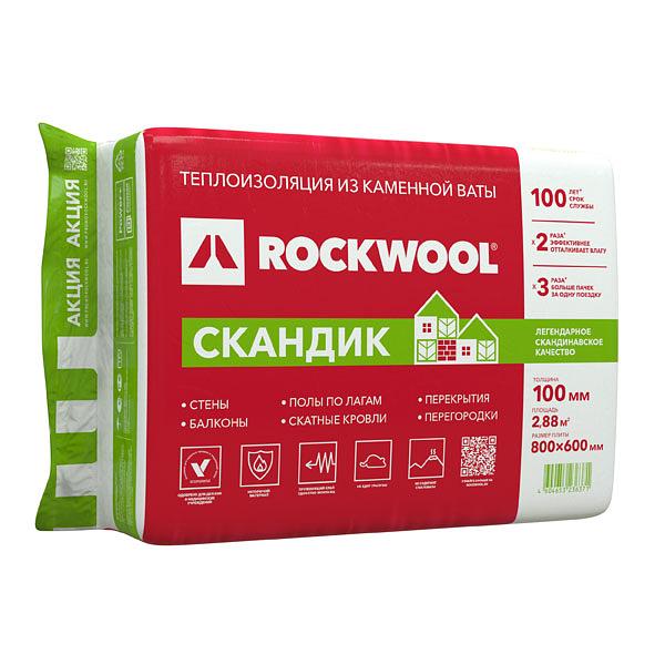 Утеплитель Rocrwool 600х800х100 мм фото 1