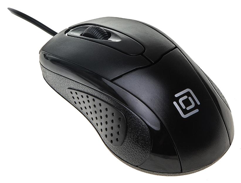 Мышь Оклик 305M черный оптическая (1000dpi) USB (2but) фото 1