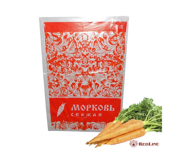 Пакет ПВД RedLine «Морковь свежая» 25х36+4 см, 30 мкм ОПТ фото 1