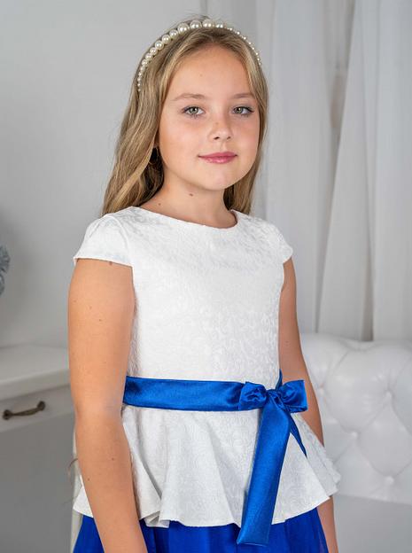 Платье для девочки Энди нарядное, синее, 21-188 опт фото 5