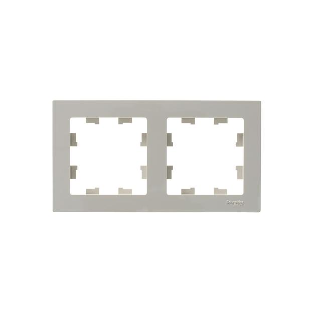 Systeme electric ATN000202 ATLASDESIGN 2-постовая РАМКА, универсальная, БЕЖЕВЫЙ фото 4