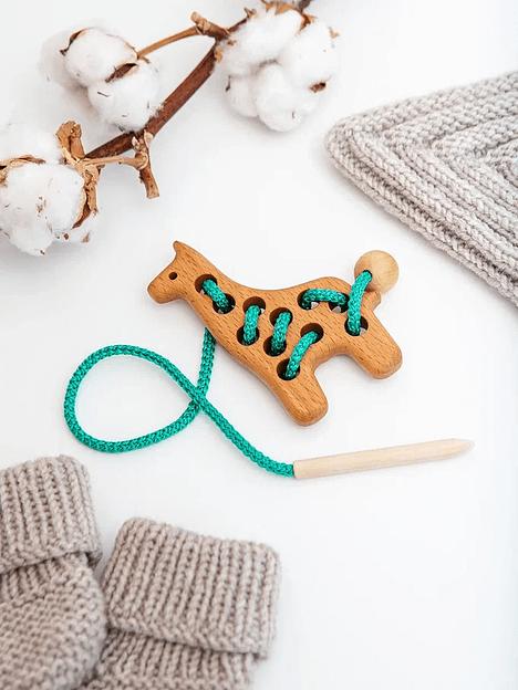 Игрушка из дерева - Шнуровка Жираф, Опт фото 1