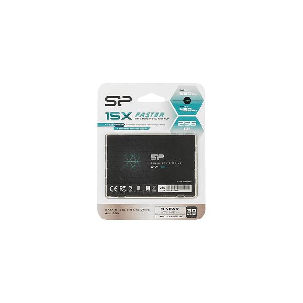 SSD накопитель Silicon Power Ace A55 SP256GBSS3A55S25 256ГБ, 2.5", SATA III, SATA фото 1