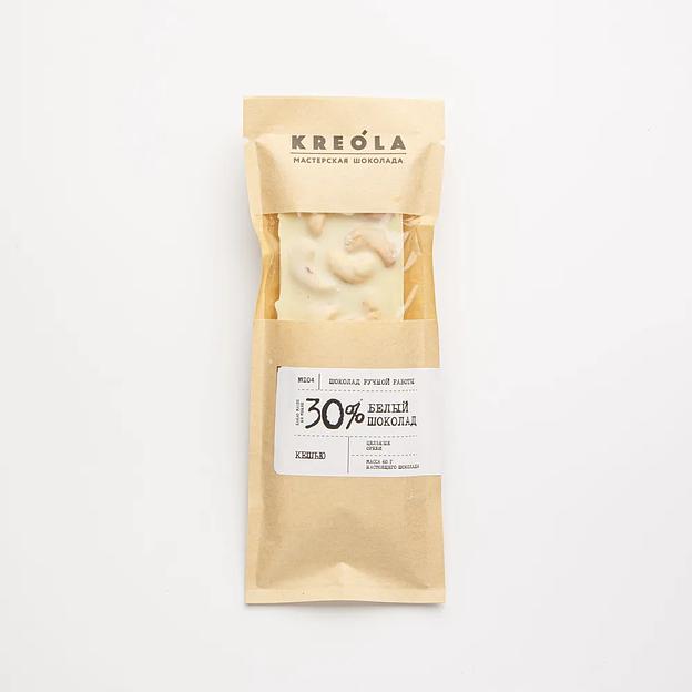 Белый шоколад Kreola плитка с орехом кешью 60 г, опт фото 2