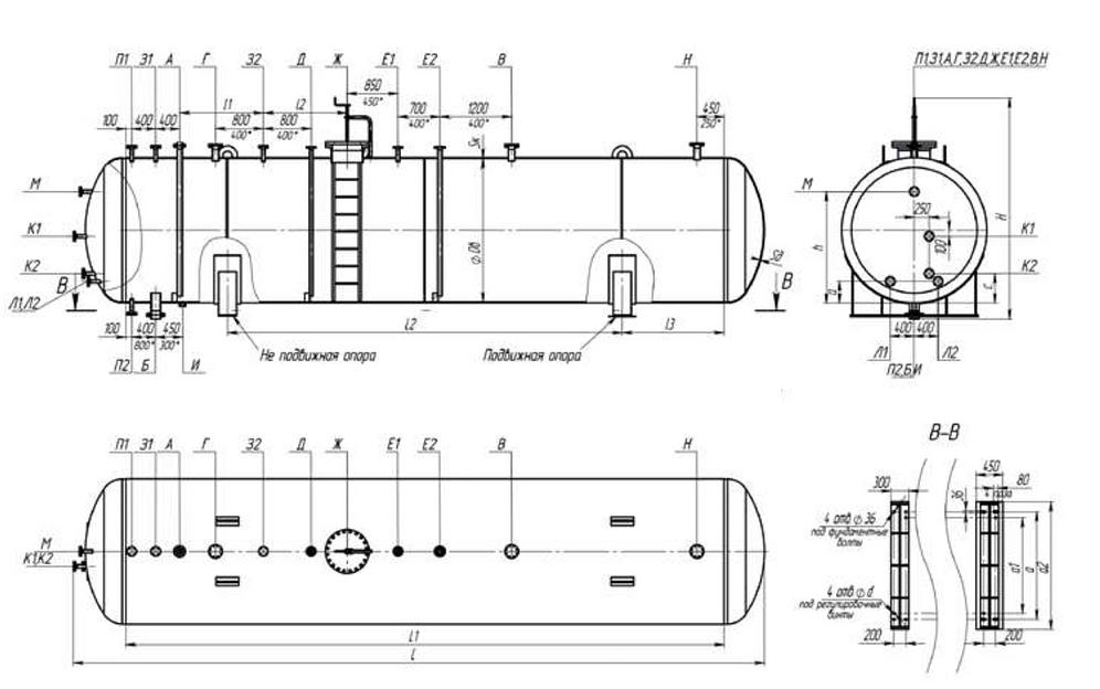 Сосуд горизонтальный под давлением ПС-160 фото 2
