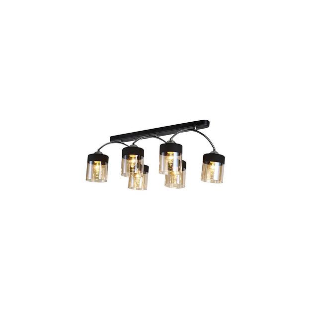 Люстра HIPER Orlando H111-6, 6 х 60 Вт, 3000К черный/хром фото 1