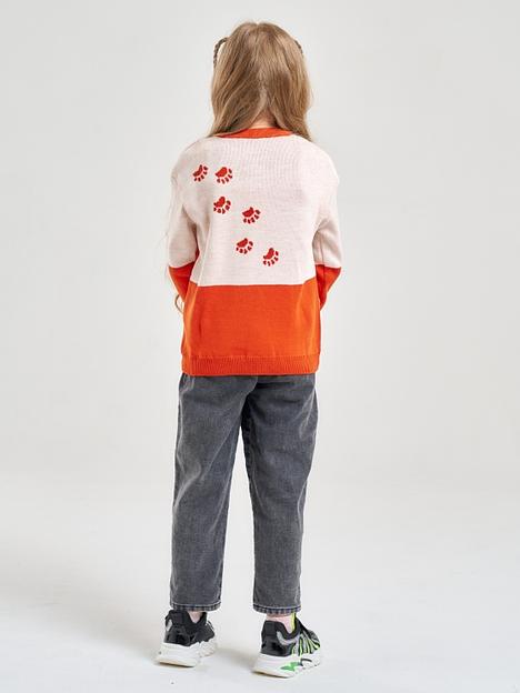 Джемпер «Мишка» терракотовый, для девочек ОПТ фото 6