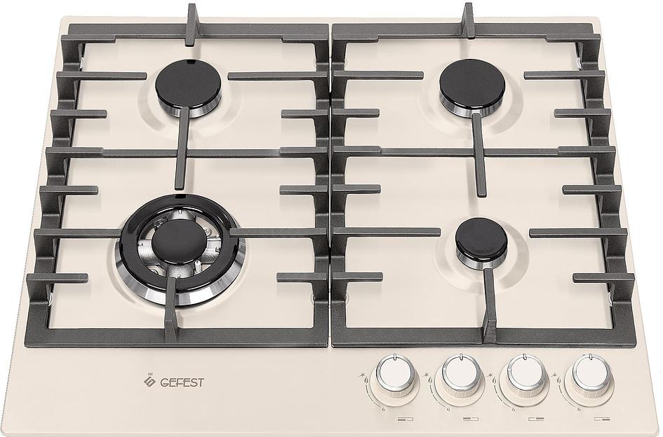 Газовая варочная поверхность Gefest ПВГ 1214-01 К81 кремовый фото 2